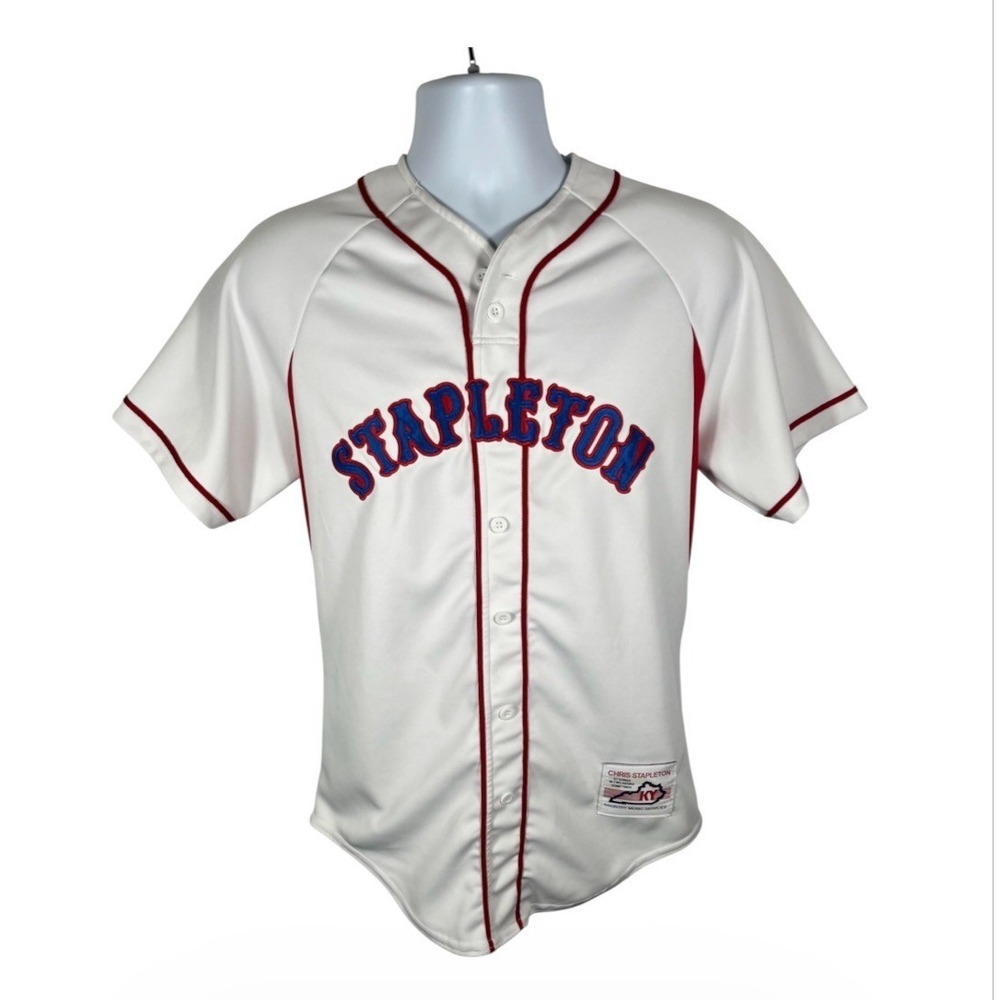 Official Chris Stapelton Men Sz S Field Of Dreams Baseball Jersey Arlington-2205